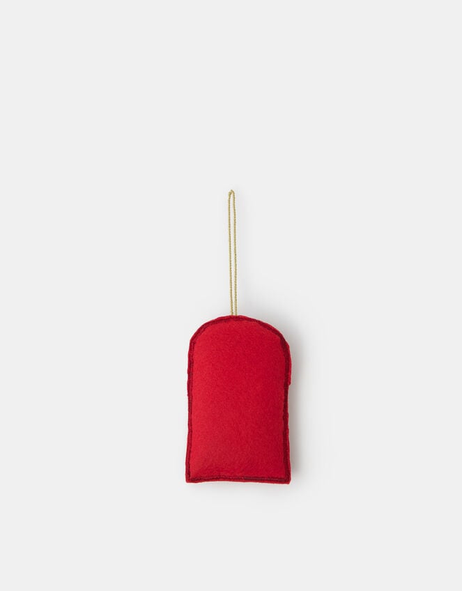 Embellished Felt Postbox Christmas Tree Decoration, , large