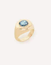 Chunky Gem Ring, Blue (BLUE), large