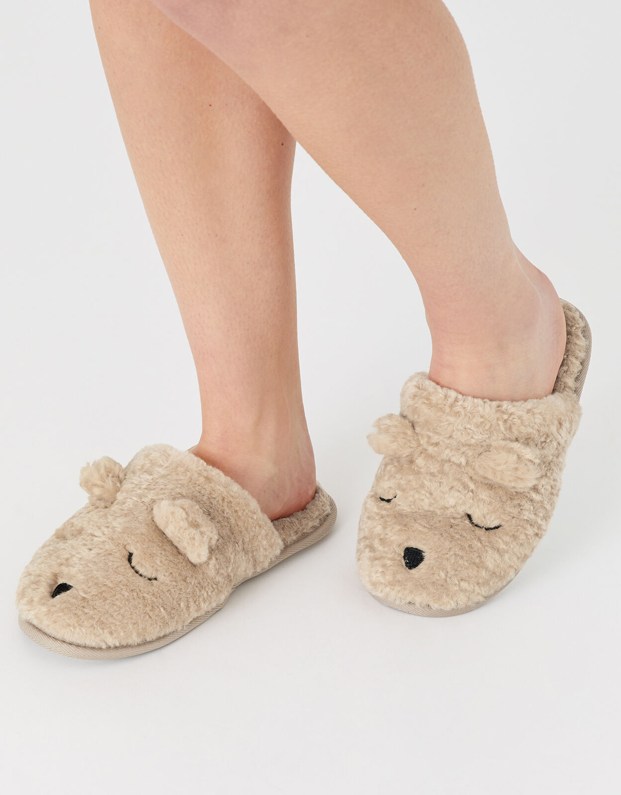 Girls Bella Bunny Fluffy Slippers Grey | Girls slippers | Accessorize UK