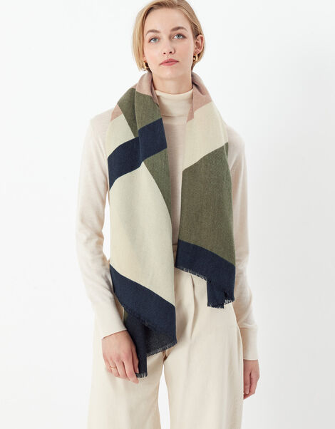 Geometric Blanket Scarf, , large