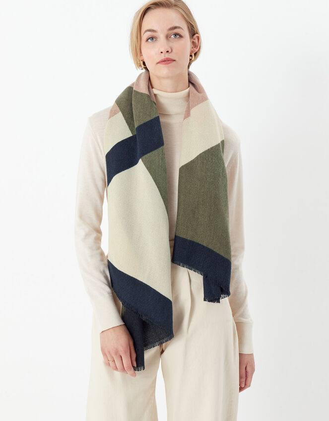 Geometric Blanket Scarf, , large