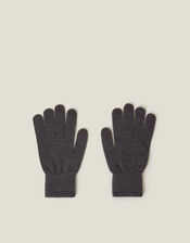 Long Cuff Touchscreen Gloves, Grey (GREY), large