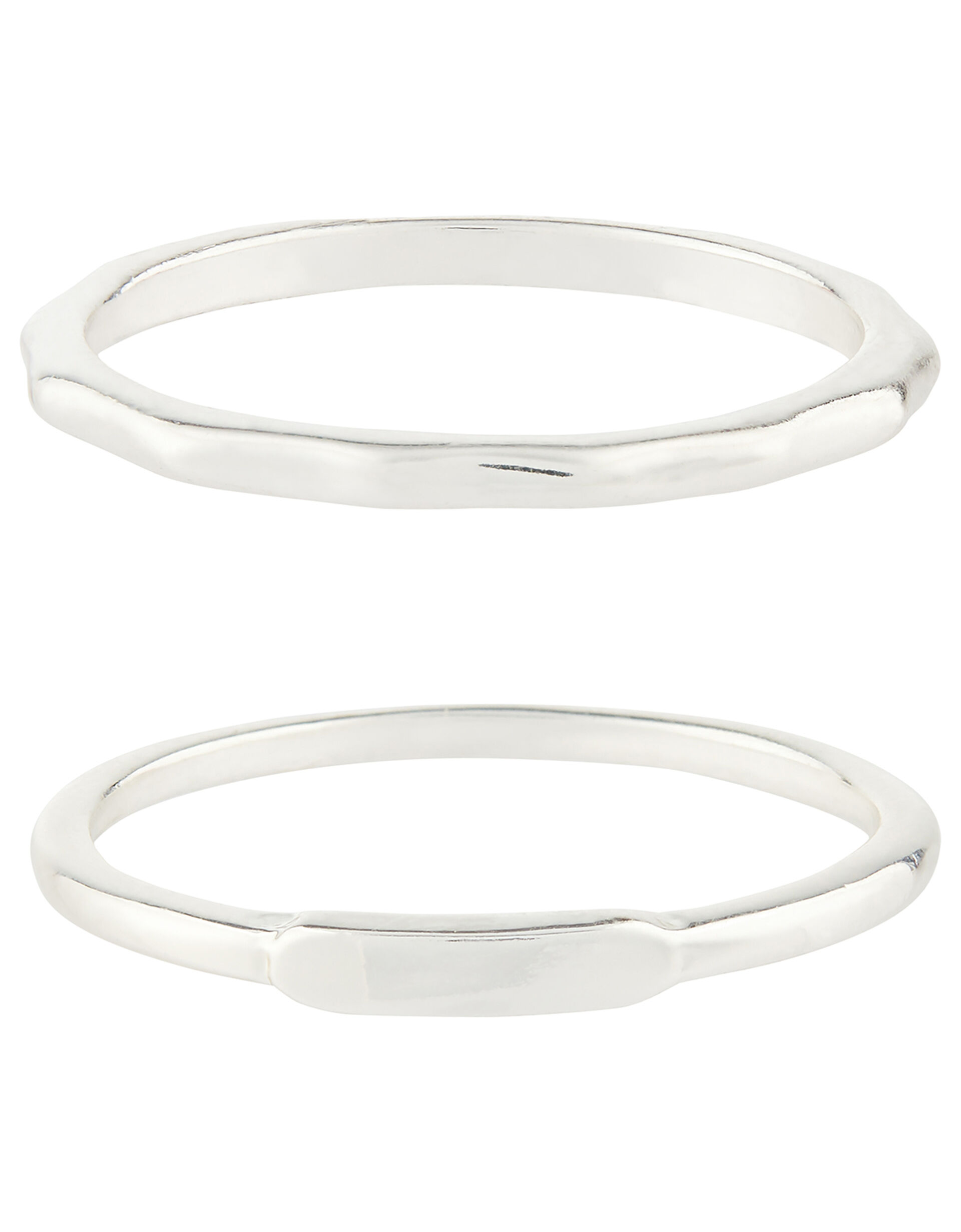 Basic Ring Stacking Set, Silver (SILVER), large
