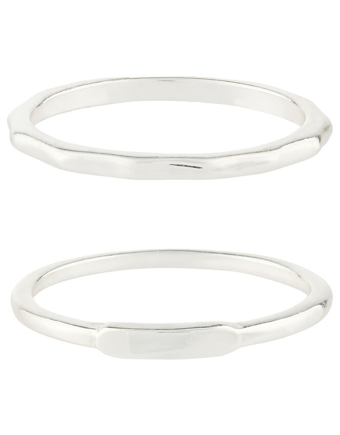 Basic Ring Stacking Set, Silver (SILVER), large