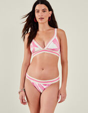 Squiggle Print Bikini Bottoms, Pink (PINK), large