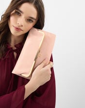 Fold Over Clip Frame Clutch Bag, , large