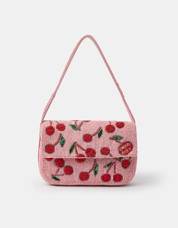 Accessorize x Good Manners Beaded Cherry Shoulder Bag, , large