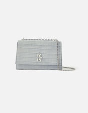 Croc Lock Shoulder Bag, Grey (GREY), large