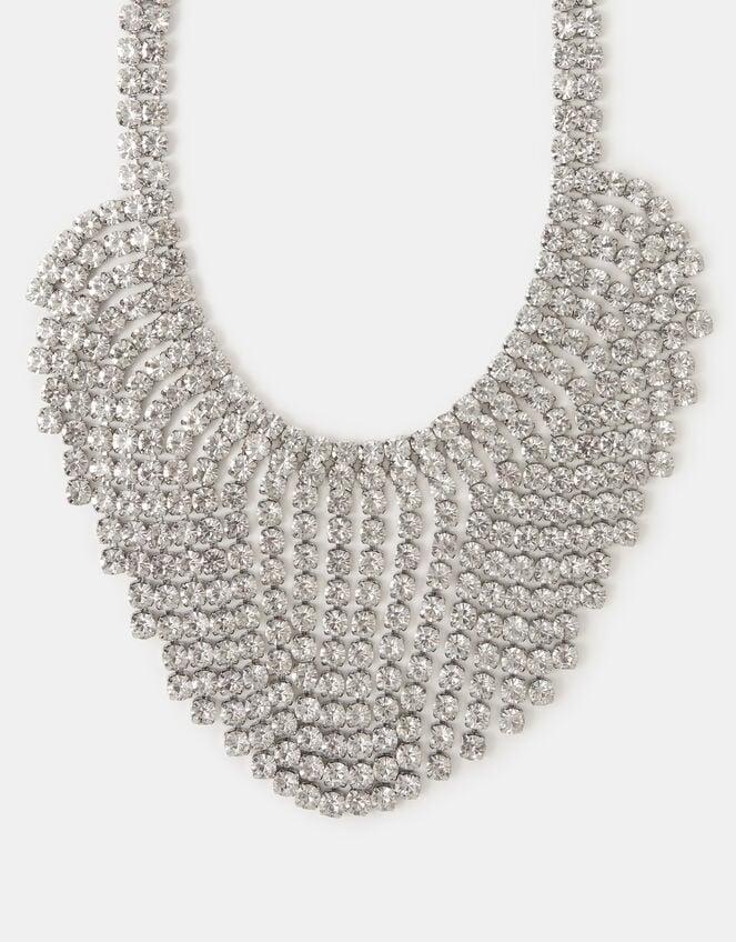Statement Diamanté Collar Necklace, , large