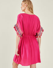 Embellished Beaded Tassel Kaftan, Pink (PINK), large