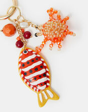 Fish Beaded Bag Charm, , large