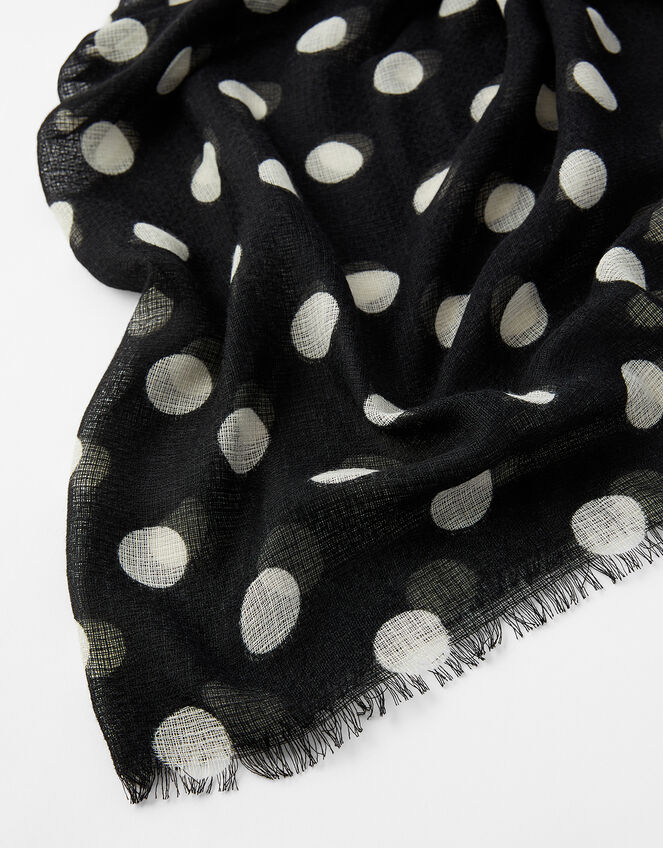 Polka-Dot Scarf in Recycled Polyester, , large