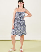 Ditsy Mini Dress in LENZING™ ECOVERO™, Blue (BLUE), large