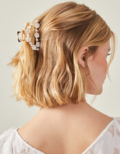 Pearl Flower Claw Clip, , large