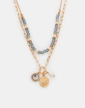 2-Pack Beaded Charm Necklaces, , large