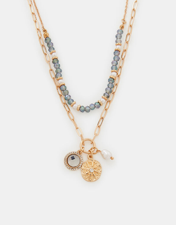 2-Pack Beaded Charm Necklaces, , large