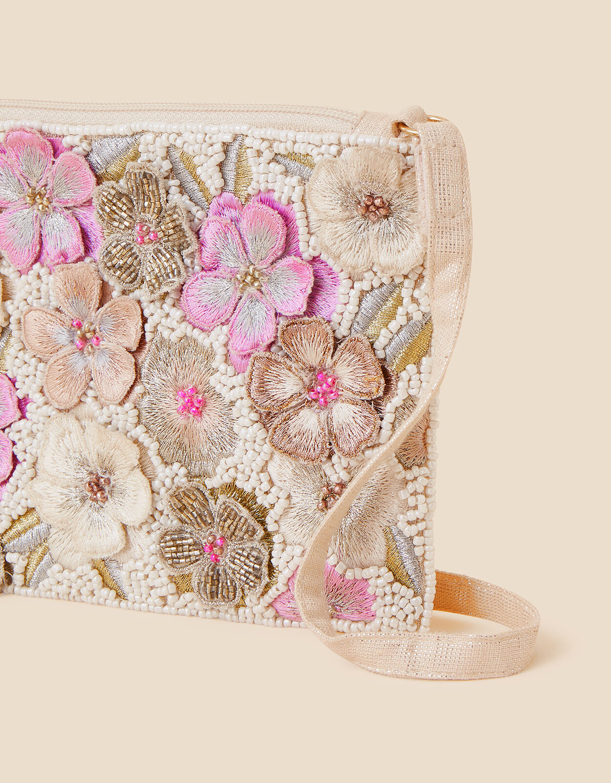 Flower Embellished Bag