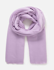 Plain Blanket Scarf , Purple (LILAC), large