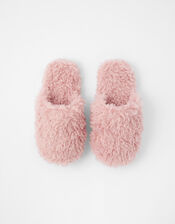Fluffy Teddy Mule Slippers, Pink (PINK), large