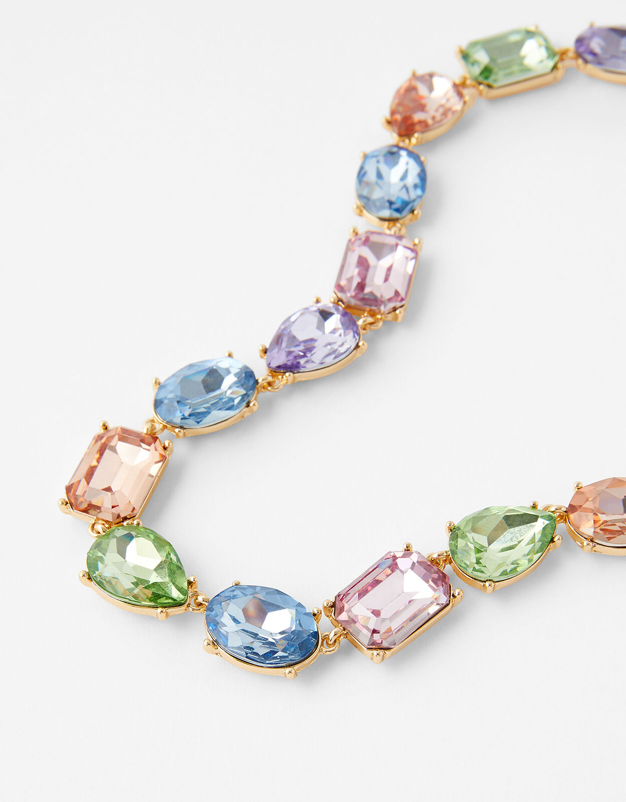 Gemstone collar top necklace