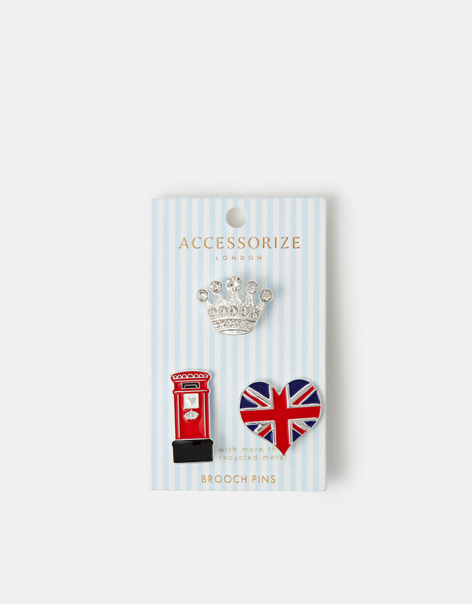 3-Pack London Brooch Pins, , large