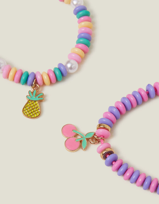 2-Pack Girls Fruit Beaded Bracelets, , large
