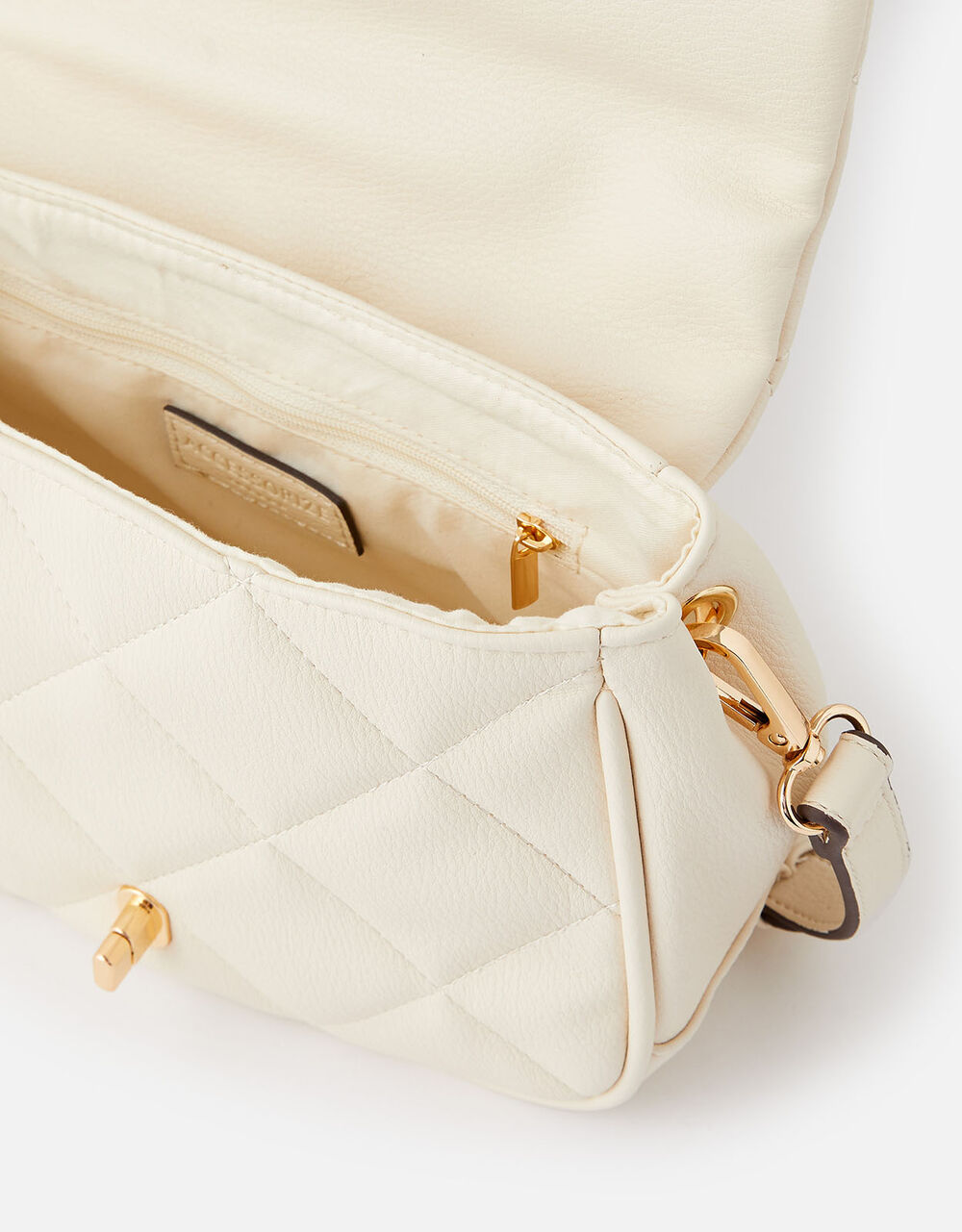 Alani Quilted CrossBody Bag Cream Crossbody bags Accessorize UK