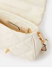 Alani Quilted Cross-Body Bag, Cream (CREAM), large