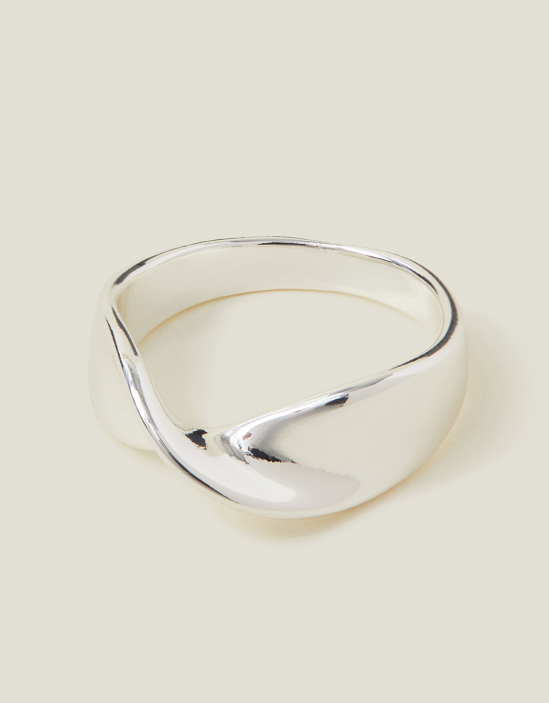 Sterling Silver Plated Twist Ring Silver Sterling Silver Accessorize Global