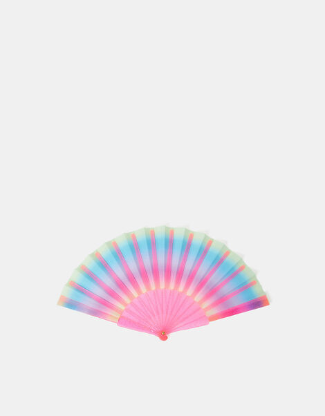 Girls Ombré Glitter Foldable Fan, , large