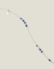 Sterling Silver-Plated Long Beaded Necklace, , large