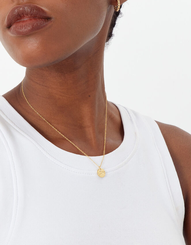 14ct Gold-Plated Constellation Zodiac Pendant Necklace, Gold (GOLD), large