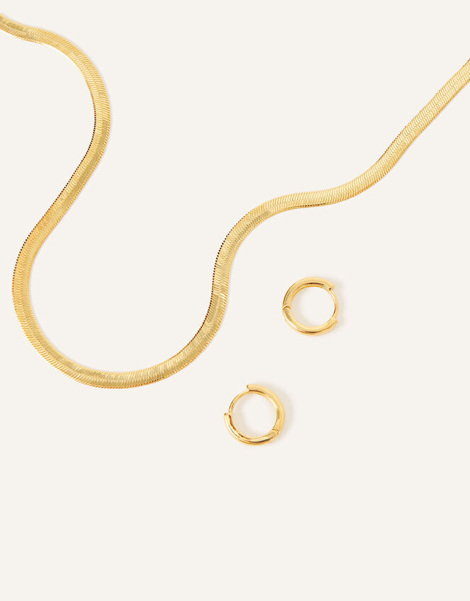 14ct Gold-Plated Omega Chain and Hoops Christmas Cracker, , large