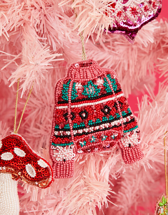 Embellished Christmas Jumper Hanging Decoration, , large