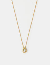 14ct Gold-Plated Crystal Pendant Necklace, , large