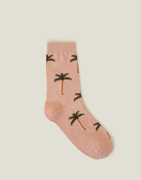 Palm Tree Print Socks, , large