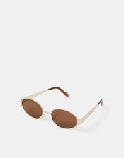 Oval Metal Sunglasses, , large