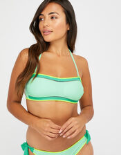 Lukshana Bandeau Bikini Top, Blue (BLUE), large