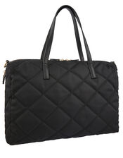 Harri Quilted Weekender Bag, Black (BLACK), large