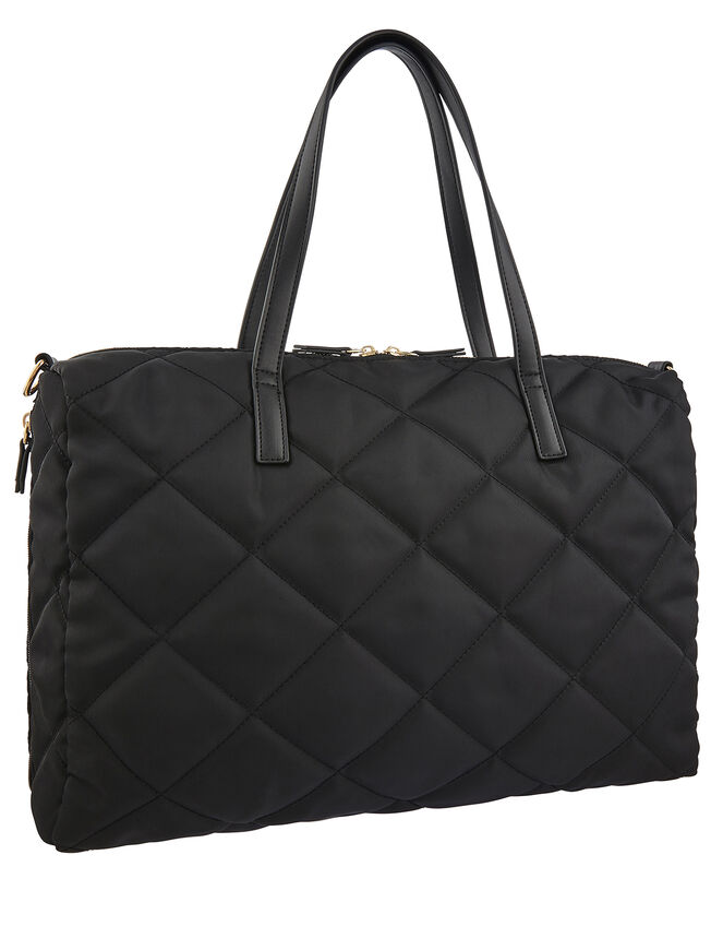Harri Quilted Weekender Bag, Black (BLACK), large