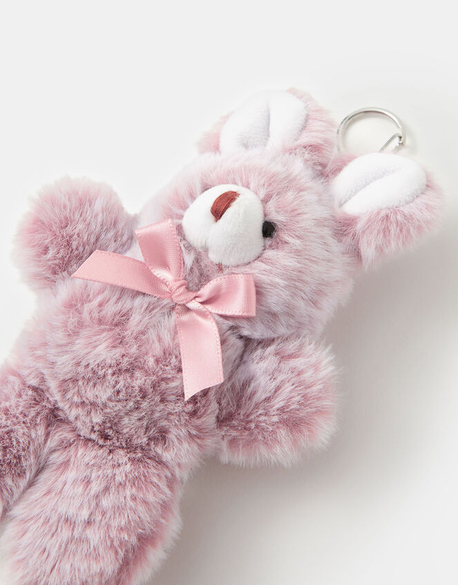 Girls Faux Fur Bunny Bag Charm, , large