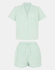 Gingham Short Pyjamas Set, Green (GREEN), large