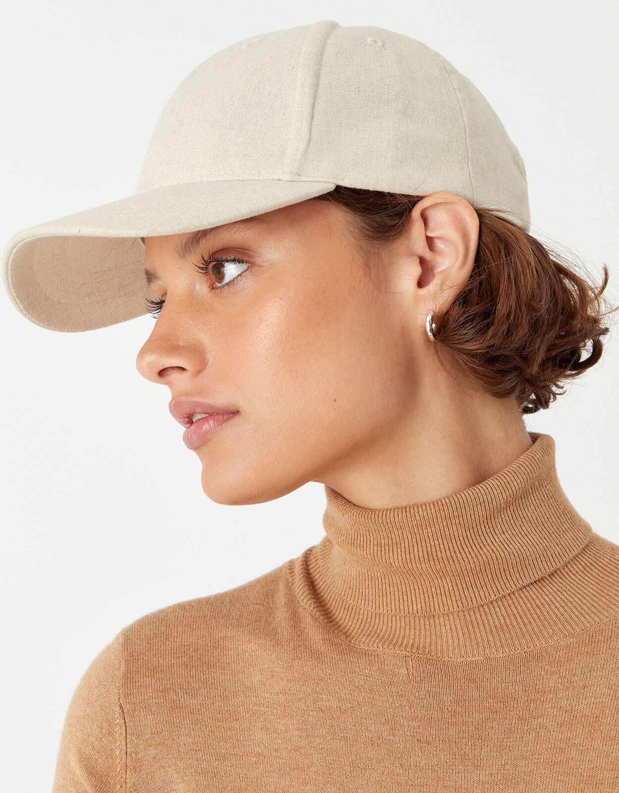 Baseball Cap in Linen Blend