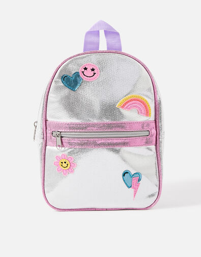 Girls Emoji Badge Backpack, , large