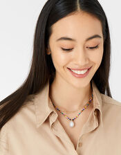 Island Vibes Ditsy Pearl Seedbead Necklace, , large