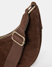 Suede Sling Crossbody Bag, , large