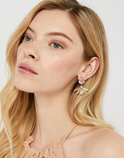 Crystal Teardrop Drop Earrings, , large