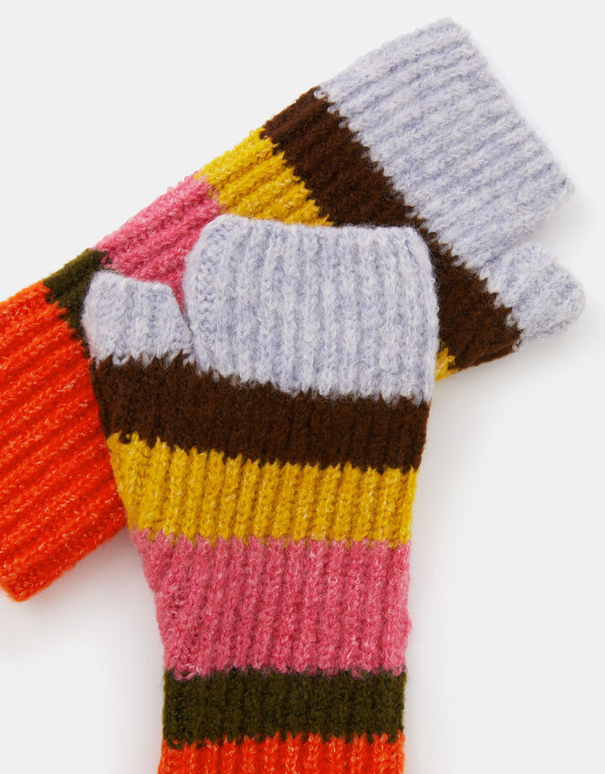 Bright Stripe Wrist Warmers, , large