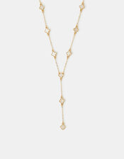 Clover Station Lariat Necklace, , large