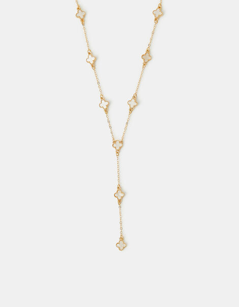 Clover Station Lariat Necklace, , large